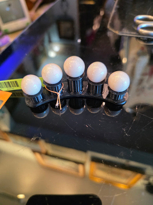 Cream 5pc Uranium Marble Set w/ Stand